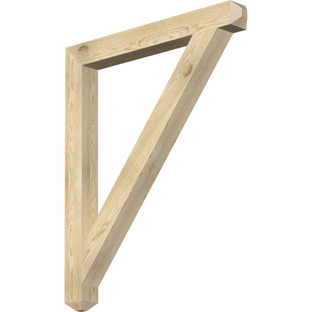 Ekena Millwork Traditional Craftsman Rough Sawn Bracket, Douglas Fir, 4"W x 38"D x 46"H BKT04X38X46TRA04RDF